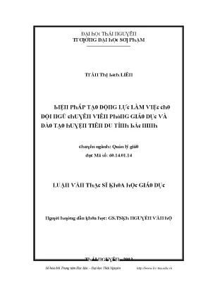 Biện Pháp Tạo Động Lực Làm Việc Cho Đội Ngũ Chuyên Viên