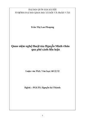 Nghệ Thuật Nguyễn Minh Châu: Phê Bình và Tiểu Luận