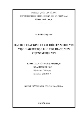 Đạo Đức Phật Giáo và Giáo Dục Đạo Đức cho Thanh Niên