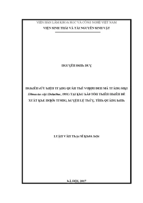 Nghiên Cứu Về Đe Dọa Đến Động Vật Sinh Thái Tại Việt Nam