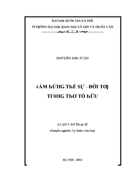 Nghiên Cứu Về Đời Sống Và Tác Phẩm Của Tố Hữu