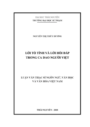 Lời Tỏ Tình và Lời Hồi Đáp trong Ca Dao Người Việt: