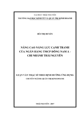 Nâng Cao Năng Lực Cạnh Tranh Của Ngân Hàng TMCP Đông Nam