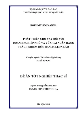 Phát Triển Cho Vay Doanh Nghiệp Nhỏ và Vừa Tại Ngân Hàng