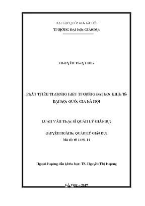Phát Triển Thương Hiệu Trường Đại Học Kinh Tế Quốc Gia