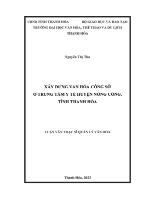 Xây Dựng Văn Hóa Công Sở Tại Trung Tâm Y Tế Huyện Nông 