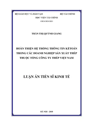 Hoàn thiện hệ thống thông tin kế toán trong doanh nghiệp