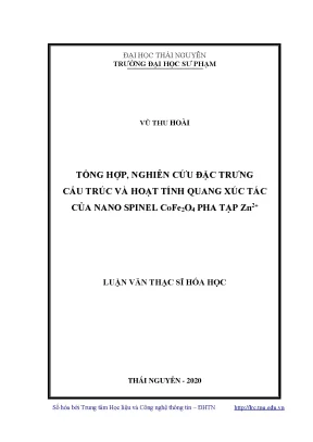 Nghiên Cứu Hoạt Tính Quang Xúc Tác Của Nano Spinel