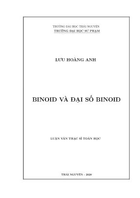 Nghiên Cứu Về Binoid và Đại Số Binoid Tại Trường Đại Học