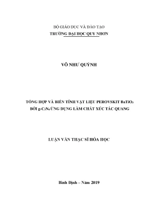 Nghiên Cứu Vật Liệu Perovskit BaTiO3 Kết Hợp g-C3N4 Làm