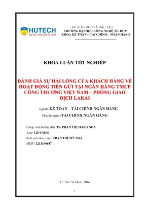 Đánh Giá Hài Lòng Của Khách Hàng Tại Ngân Hàng TMCP Công