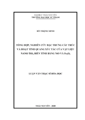 Nghiên Cứu Vật Liệu Nano TiO2 Biến Tính Bằng NiO và Fe2O3