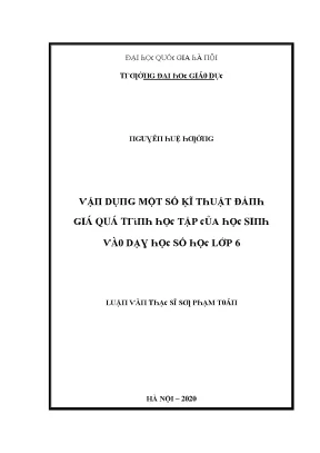 Kỹ Thuật Đánh Giá Quá Trình Học Tập Tại Đại Học Quốc Gia 