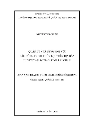 Quản Lý Nhà Nước Đối Với Công Trình Thủy Lợi Tại Huyện