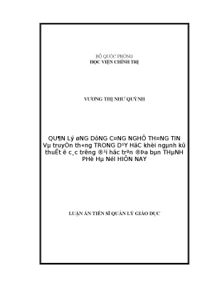 Ứng Dụng Công Nghệ Thông Tin Trong Dạy Học Ngành Kỹ
