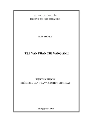 Nghiên Cứu Thể Loại Tạp Văn Trong Văn Học Việt Nam: 