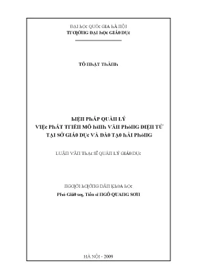 Quản lý phát triển mô hình văn phòng điện tử tại Hải Phòng