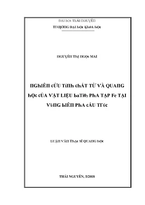 Nghiên Cứu Vật Liệu BaTiO3 và Ảnh Hưởng của Phân Tử Fe