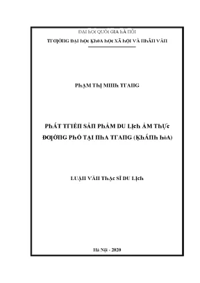 Phát Triển Sản Phẩm Du Lịch Ẩm Thực Tại Hà Tĩnh