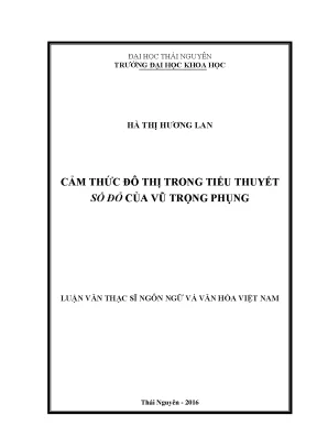 Cảm Thức Đô Thị Trong Tiểu Thuyết Số Đỏ Của Vũ Trọng Phụng