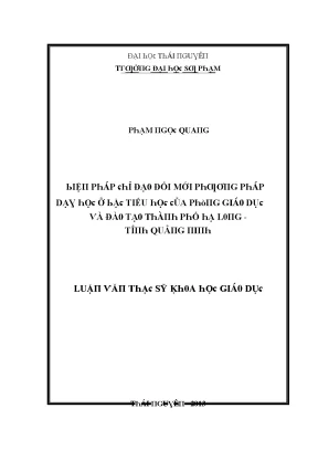 Đổi mới phương pháp dạy học tiểu học tại Hạ Long, Quảng Ninh