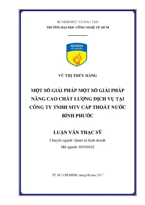 Giải Pháp Nâng Cao Chất Lượng Dịch Vụ Tại Công Ty TNHH