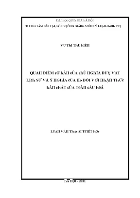 Nghiên Cứu Về Ý Nghĩa Lịch Sử Của Điểm Nhìn Đối Với Phát 