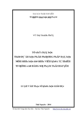 Phương pháp dạy học môn sinh học theo dự án cho sinh