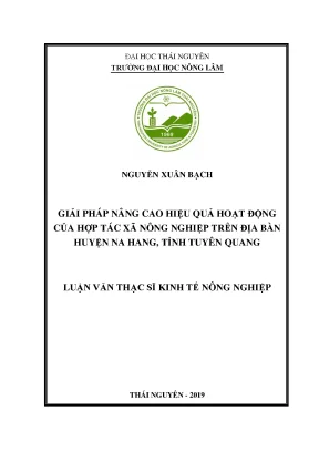 Giải Pháp Nâng Cao Hiệu Quả Hợp Tác Xã Nông Nghiệp Tại