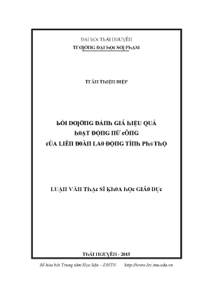 Quản lý hiệu quả hoạt động đào tạo tại Đại học Thái Nguyên