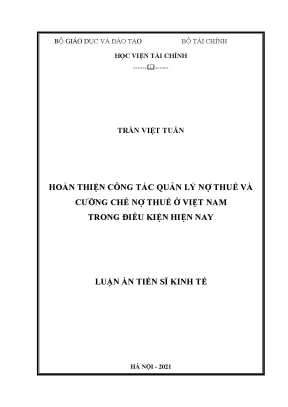 Cải Thiện Quản Lý Nợ Thuế và Cưỡng Chế Nợ Thuế tại Việt Nam