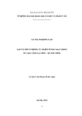 Bảo Vệ Môi Trường Du Lịch Tại Hà Nội: Thực Trạng và Giải