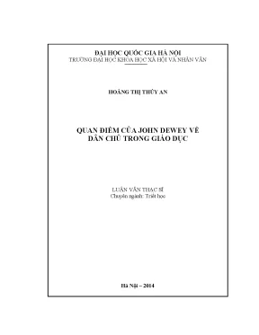 Quan điểm của John Dewey về dân chủ trong giáo dục