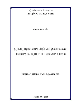 Đánh Giá Tài Liệu Nghệ An 2014: Phân Tích và Giải Quyết