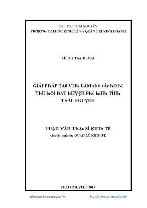 Giải pháp thu hồi đất hiệu quả tại Thái Nguyên