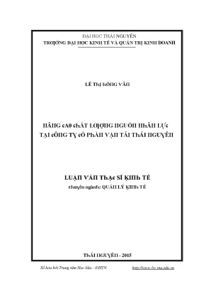 Nâng cao chất lượng nguồn nhân lực tại công ty vận tải