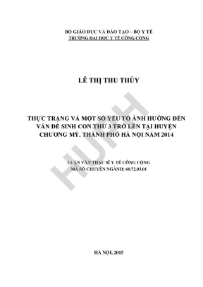 Nghiên Cứu Về Tình Trạng Và Các Yếu Tố Ảnh Hưởng Đến