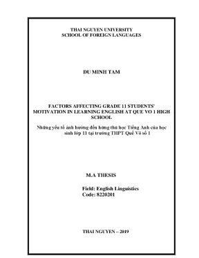 Yếu Tố Ảnh Hưởng Đến Động Lực Học Tiếng Anh Của Học Sinh