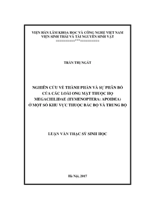 Nghiên Cứu Thành Phần và Phân Bố Các Loài Ong Mật Họ 