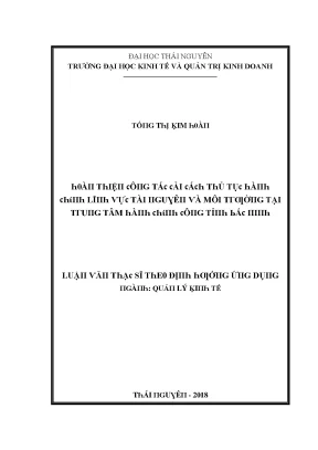 Đại Học Kinh Tế và Quản Trị Kinh Doanh Thái Nguyên: