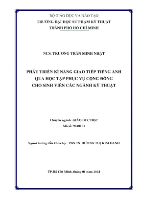 Phát Triển Kỹ Năng Giao Tiếp Tiếng Anh Cho Sinh Viên Kỹ