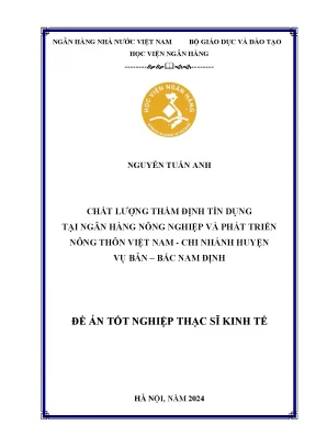 Nâng Cao Chất Lượng Thẩm Định Tín Dụng Tại Ngân Hàng