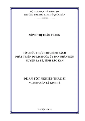 Tổ Chức Thực Thi Chính Sách Phát Triển Du Lịch Tại Huyện