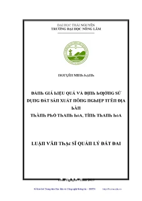 Quản lý đất đai hiệu quả tại Thái Nguyên