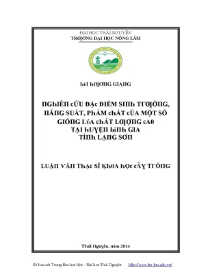 Nghiên Cứu Điểm Nổi Bật và Phẩm Chất Của Một Số Giống
