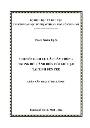 Chuyển Đổi Cơ Cấu Cây Trồng Trong Bối Cảnh Biến Đổi Khí 
