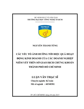 Các Yếu Tố Ảnh Hưởng Đến Hiệu Quả Kinh Doanh Doanh
