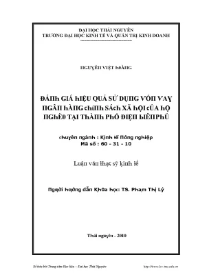 Hiệu Quả Sử Dụng Giá Trị Học Tập Tại Đại Học Kinh Tế Và