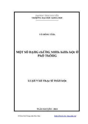 Nghiên cứu về Học Thái Nguyên tại Trường Đại Học Khoa Học