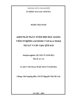 Phát Triển Đội Ngũ Giảng Viên Tại Trường Cao Đẳng Văn